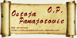 Ostoja Panajotović vizit kartica